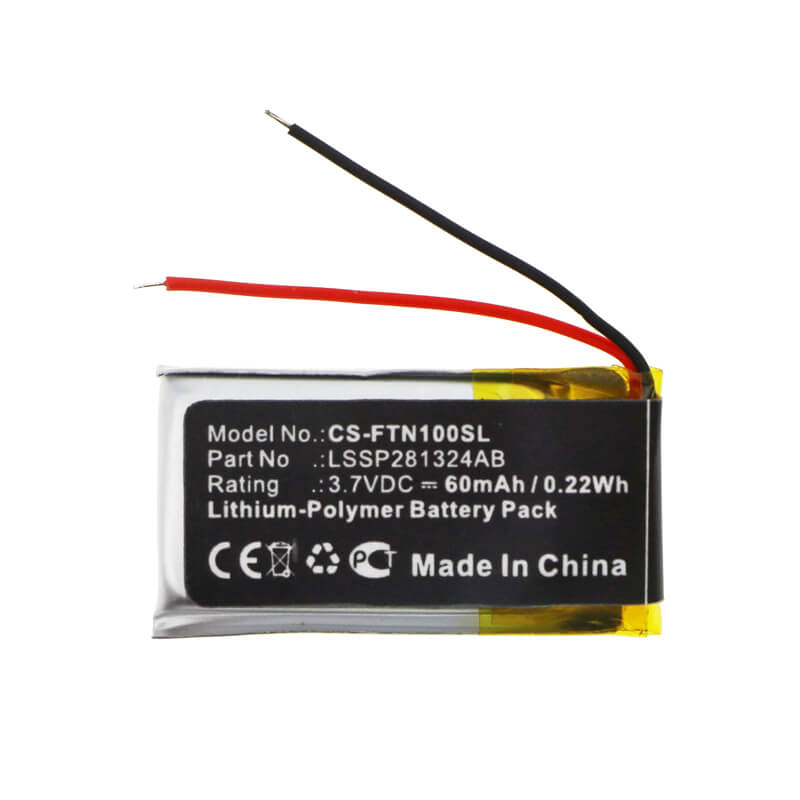3.7V, 60mAh, Li-Polymer Battery fits Fitbit, One, 0.222Wh