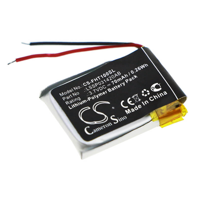 3.7V, 70mAh, Li-Polymer Battery fits Fitbit, Charge Hr, 0.259Wh