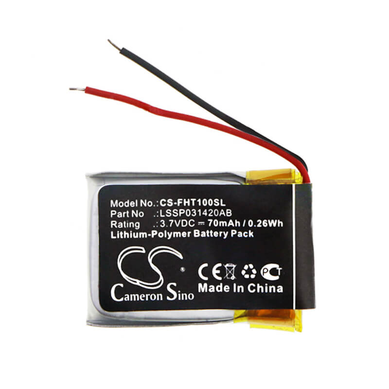 3.7V, 70mAh, Li-Polymer Battery fits Fitbit, Charge Hr, 0.259Wh