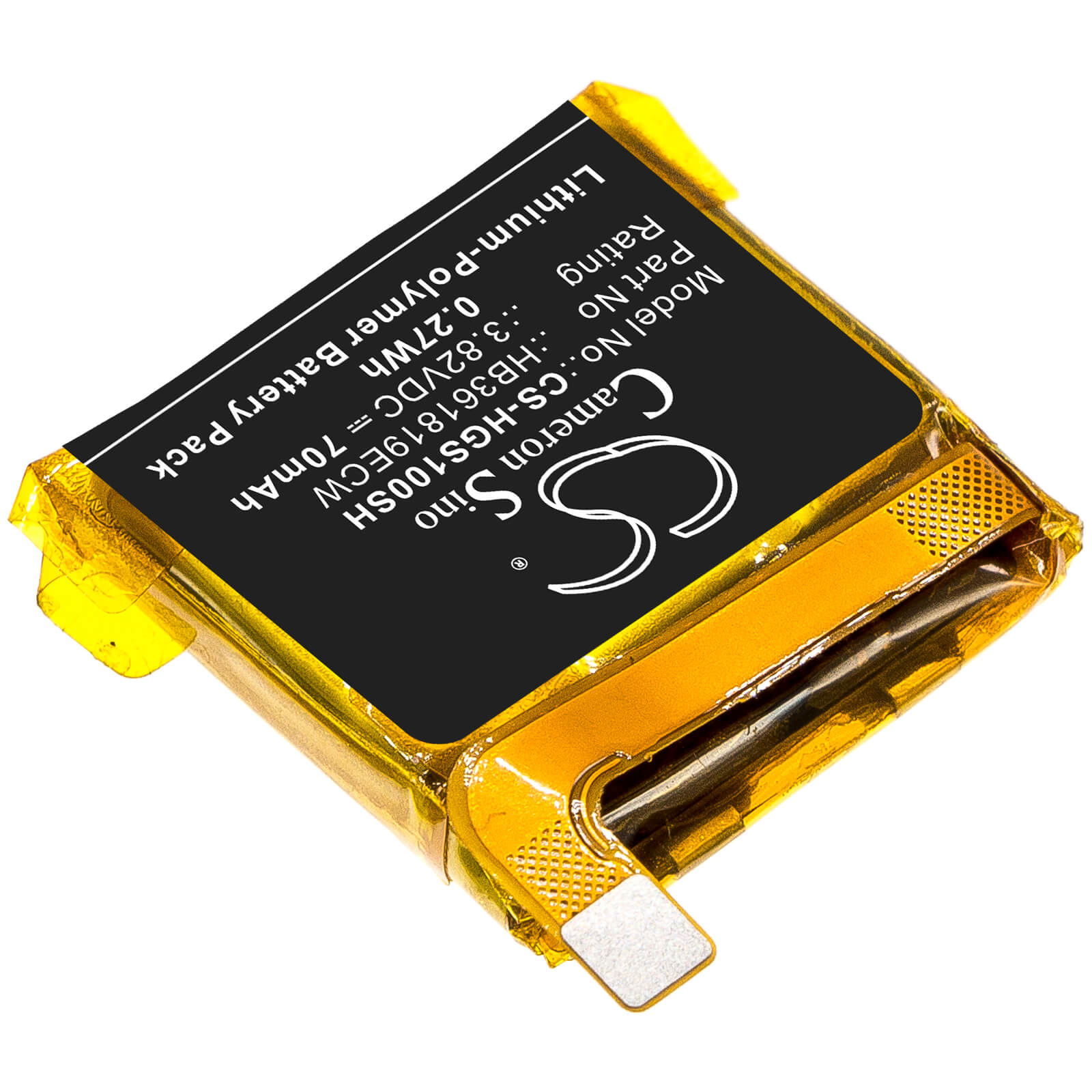 3.82V, 70mAh, Li-Polymer Battery fits Huawei, Glory S1, Mes-b19, 0.2674Wh