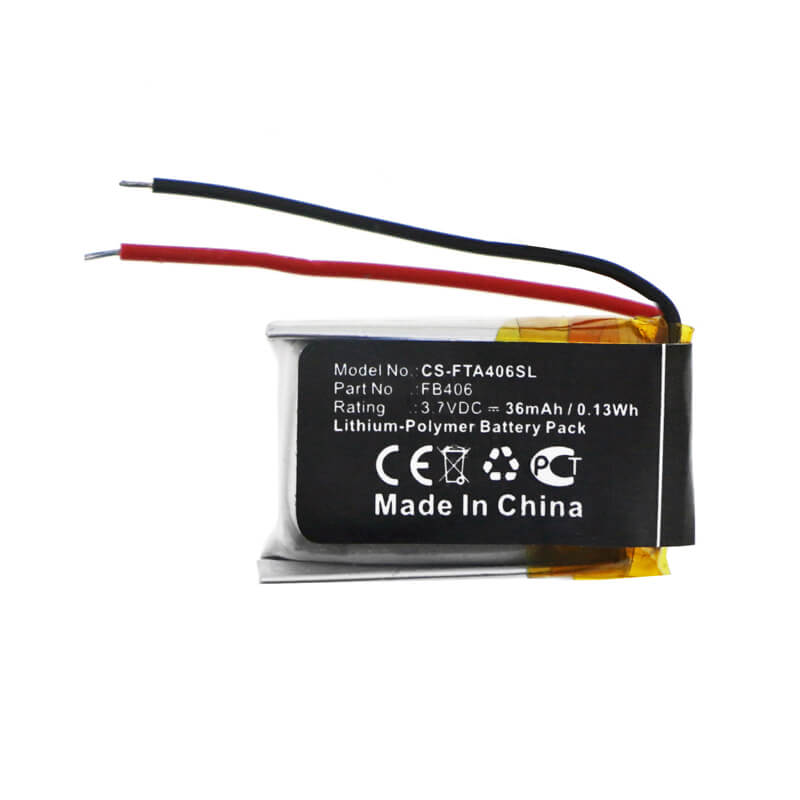 3.7V, 36mAh, Li-Polymer Battery fits Fitbit, Alta, 0.1332Wh
