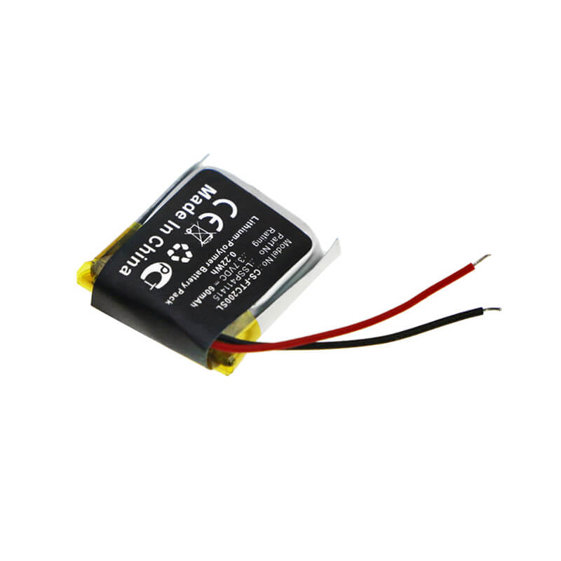 3.7V, 60mAh, Li-Polymer Battery fits Fitbit, Charge 2, 0.222Wh