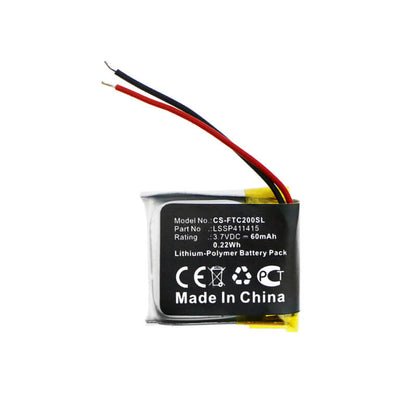 3.7V, 60mAh, Li-Polymer Battery fits Fitbit, Charge 2, 0.222Wh