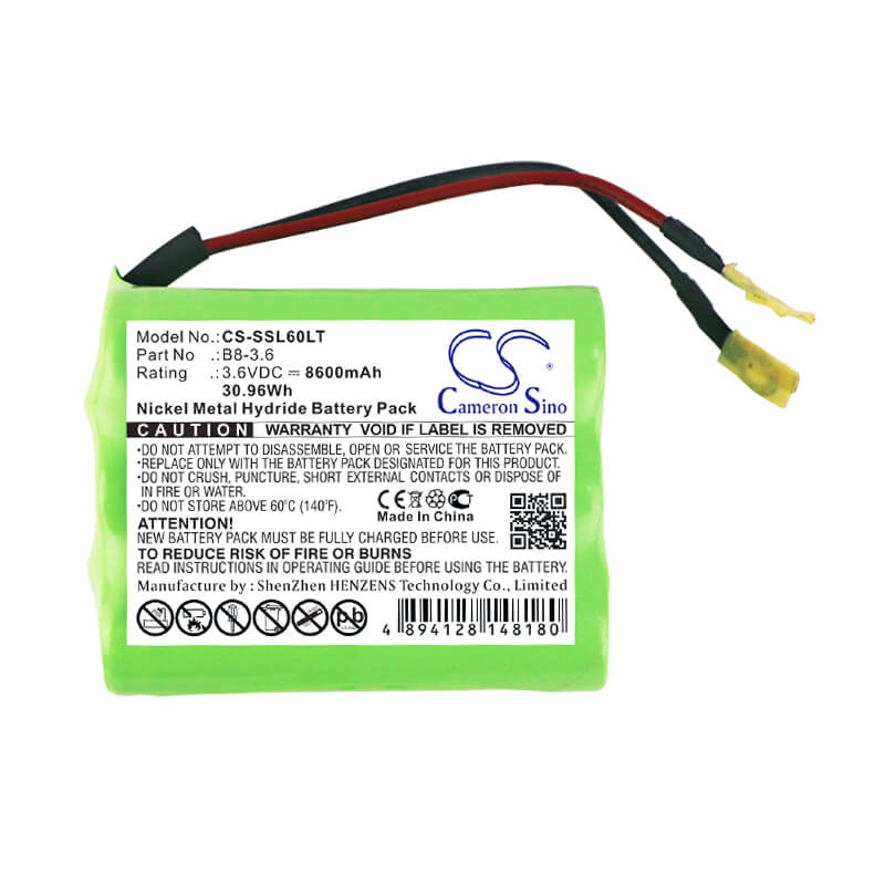 3.6V, 8600mAh, Ni-MH Battery fits Sealite, Sl60, Sl70, 30.96Wh