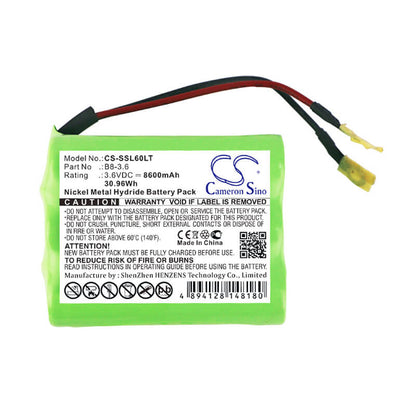 3.6V, 8600mAh, Ni-MH Battery fits Sealite, Sl60, Sl70, 30.96Wh