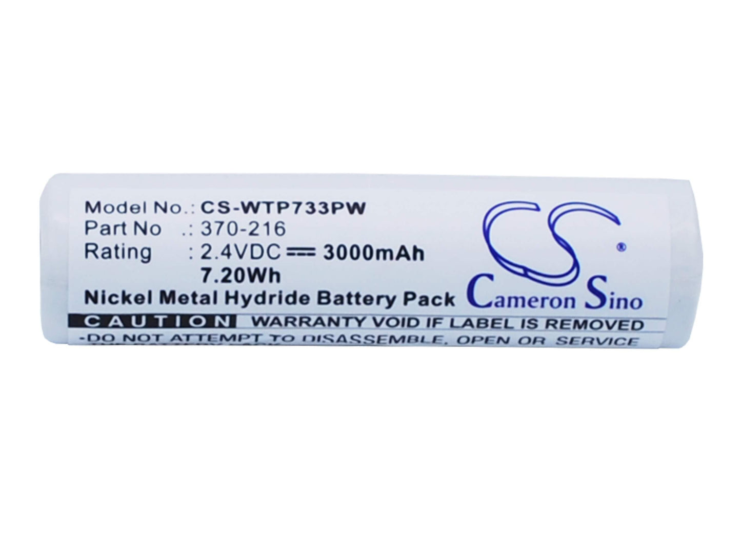2.4V, 3000mAh, Ni-MH Battery fits Wahl, 7500, 7700, 7.2Wh