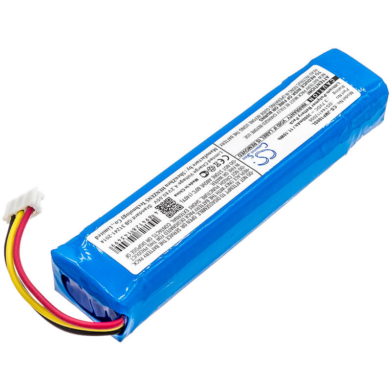 3.7V, 3000mAh, Li-Polymer Battery fits Jbl, Pulse 1, 11.1Wh
