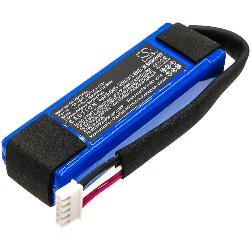 7.4V, 3000mAh, Li-Polymer Battery fits Harman/kardon, Go Play, Go Play Mini, 22.2Wh