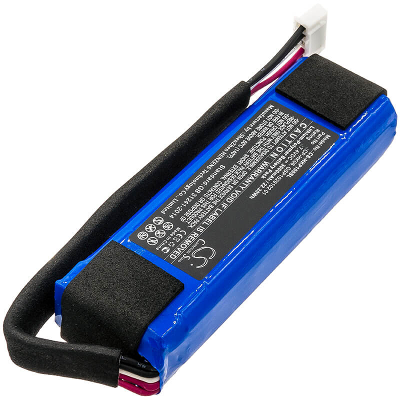 7.4V, 3000mAh, Li-Polymer Battery fits Harman/kardon, Go Play, Go Play Mini, 22.2Wh