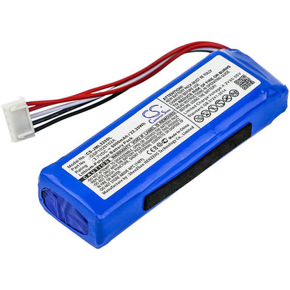 3.7V, 6000mAh, Li-Polymer Battery fits Jbl, Charge 3 2016, Charge 3 2016 Version, 22.2Wh