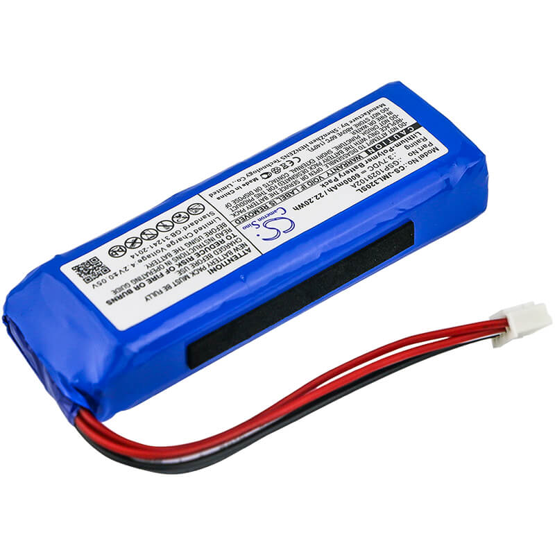 3.7V, 6000mAh, Li-Polymer Battery fits Jbl, Charge 3 2016, Charge 3 2016 Version, 22.2Wh