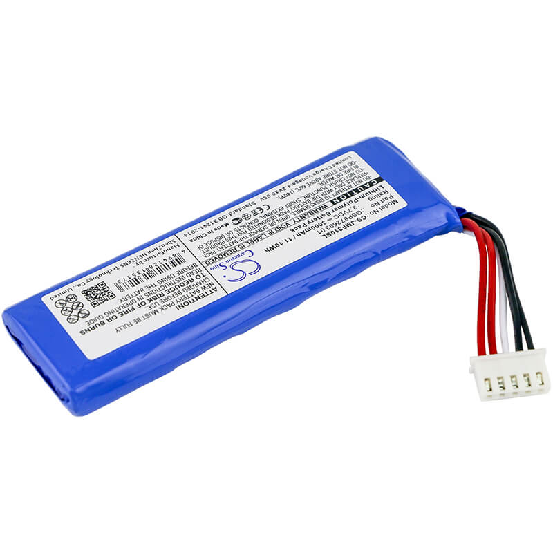 3.7V, 3000mAh, Li-Polymer Battery fits Jbl, Flip 4, Flip 4 Special Edition, 11.1Wh