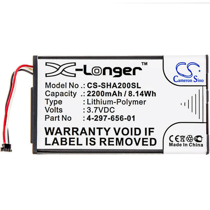 3.7V, 2200mAh, Li-Polymer Battery fits Sony, Pha-2, Pha-2a, 8.14Wh