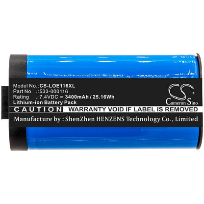 7.4V, 3400mAh, Li-ion Battery fits Logitech, S-00147, Ue Megaboom, 25.16Wh