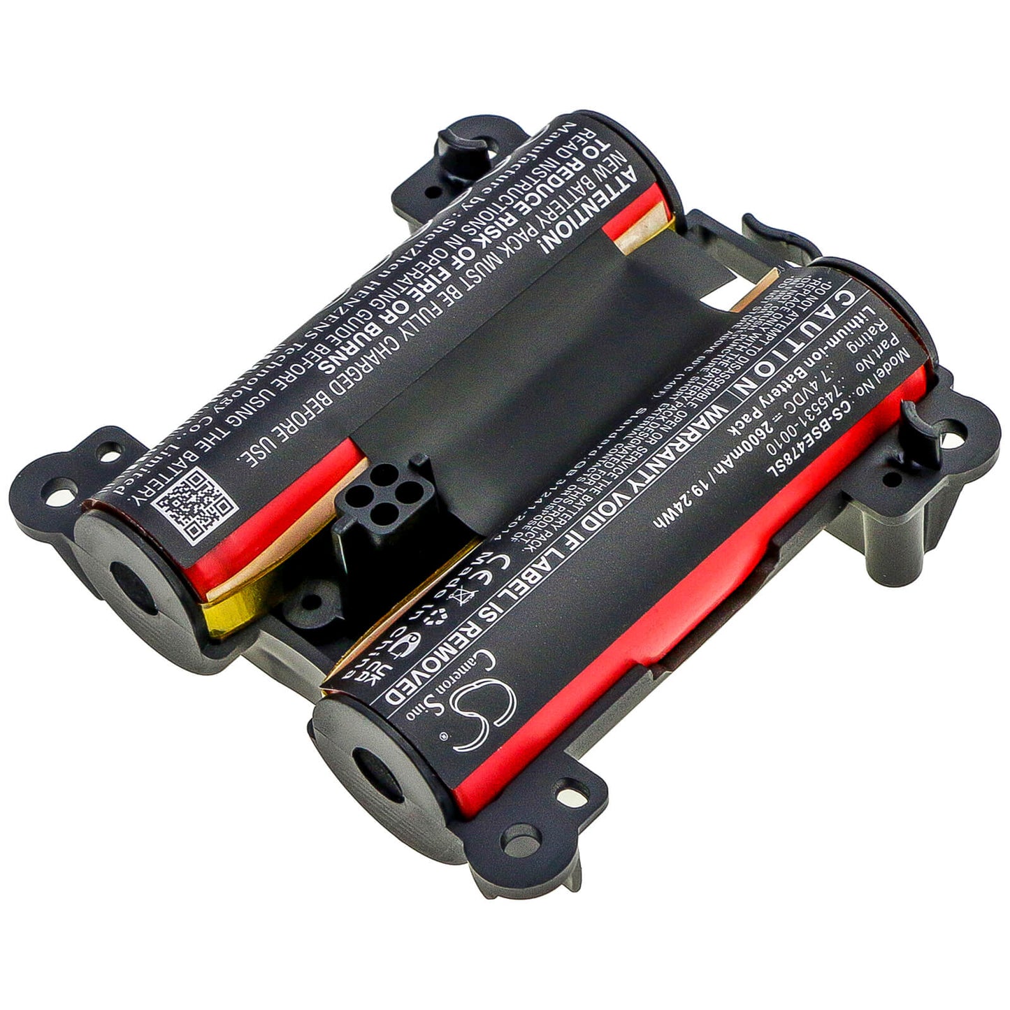 7.4V, 2600mAh, Li-ion Battery fits Bose, 71478, Soundlink Revolve Plus, 19.24Wh