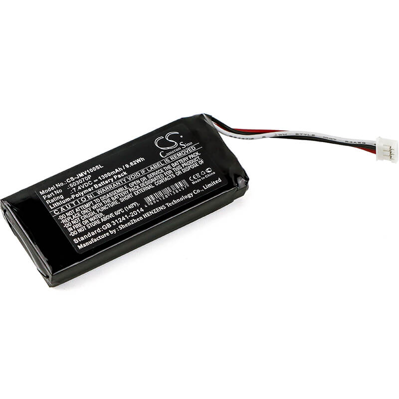 7.4V, 1300mAh, Li-Polymer Battery fits Jbl, Voyager, 9.62Wh