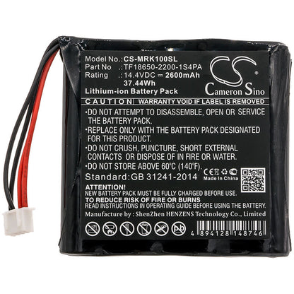 14.4V, 2600mAh, Li-ion Battery fits Marshall, Kilburn, 37.44Wh
