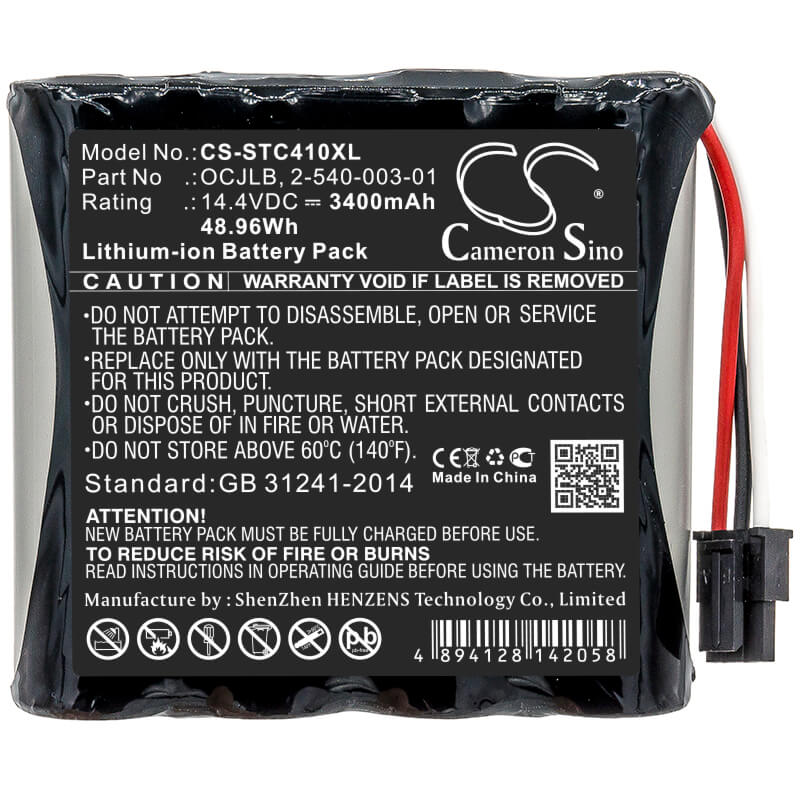 14.4V, 3400mAh, Li-ion Battery fits Soundcast, Ocj410, Ocj410-4n, 48.96Wh