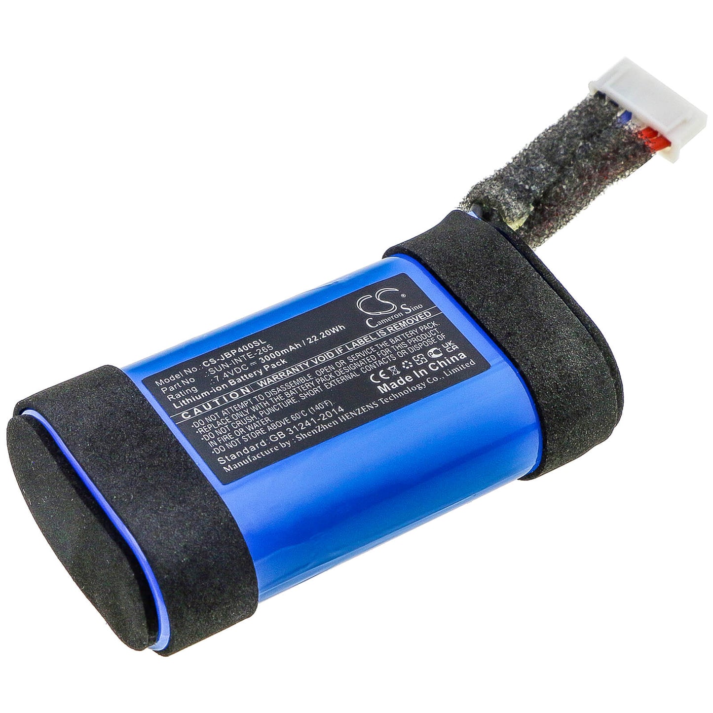 7.4V, 3000mAh, Li-ion Battery fits Jbl, Partybox On-the-go, 22.2Wh