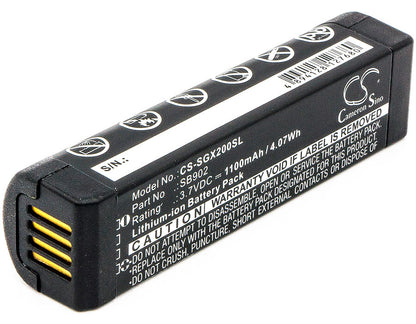3.7V, 1100mAh, Li-ion Battery fits Shure, Glx-d Digital Wireless Systems, Glxd1, 4.07Wh