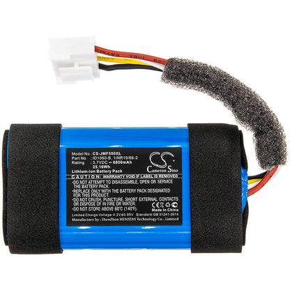3.7V, 6800mAh, Li-ion Battery fits Jbl, Flip 5, Jblflip5whtam, 25.16Wh