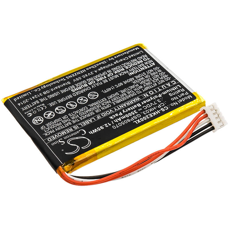3.7V, 3500mAh, Li-Polymer Battery fits Harman/kardon, Esquire 2, 12.95Wh