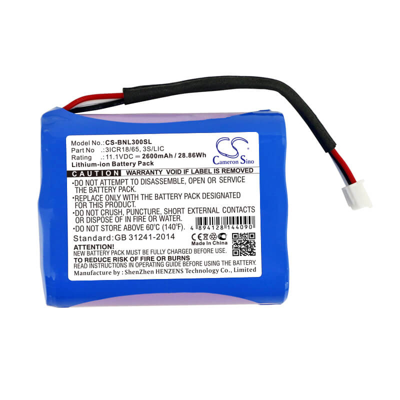 11.1V, 2600mAh, Li-ion Battery fits Bang & Olufsen, Beoplay A3, 28.86Wh