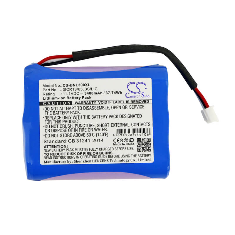 11.1V, 3400mAh, Li-ion Battery fits Bang & Olufsen, Beoplay A3, 37.74Wh