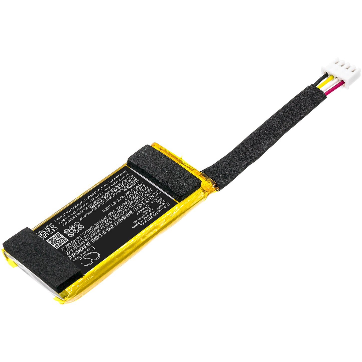 3.7V, 1850mAh, Li-Polymer Battery fits Jbl, Am0304, Tuner, 6.845Wh