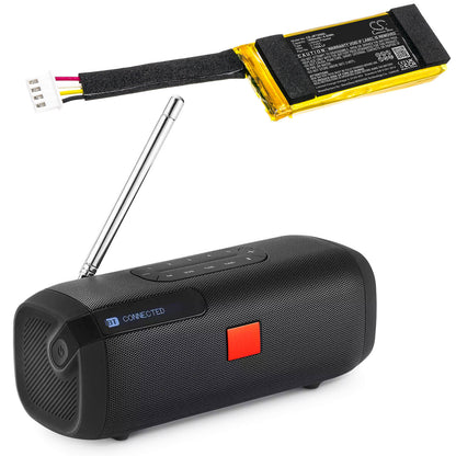 3.7V, 1850mAh, Li-Polymer Battery fits Jbl, Am0304, Tuner, 6.845Wh
