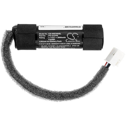 3.7V, 2600mAh, Li-ion Battery fits Harman/kardon, Onyx Studio 3, 9.62Wh