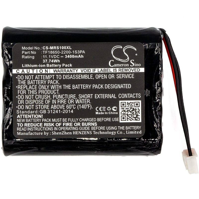 11.1V, 3400mAh, Li-ion Battery fits Marshall, Stockwell, 37.74Wh