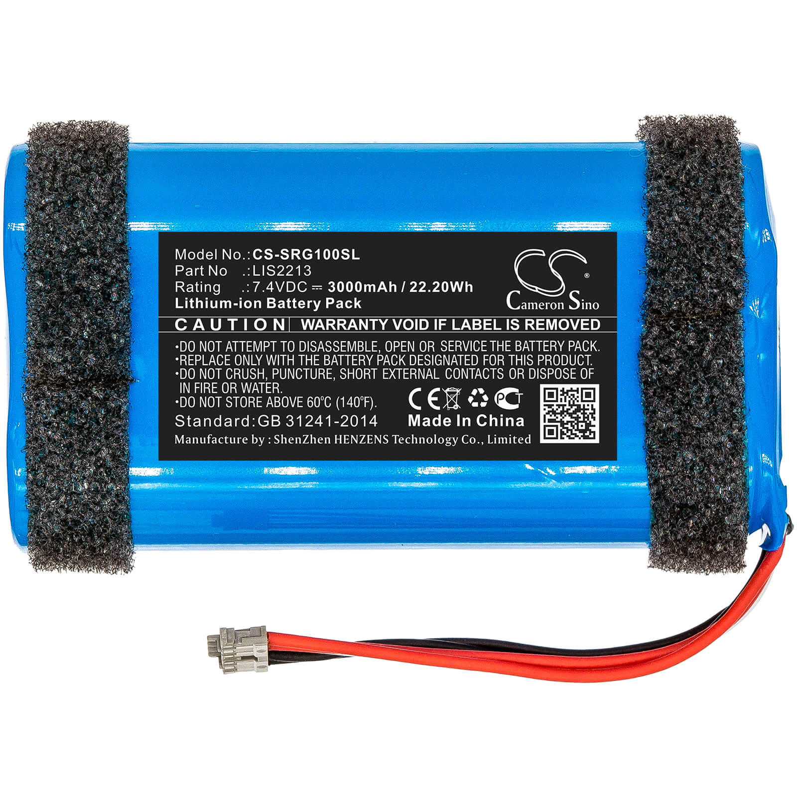 7.4V, 3000mAh, Li-ion Battery fits Sony, Srs-hg1, Srs-hg110, 22.2Wh