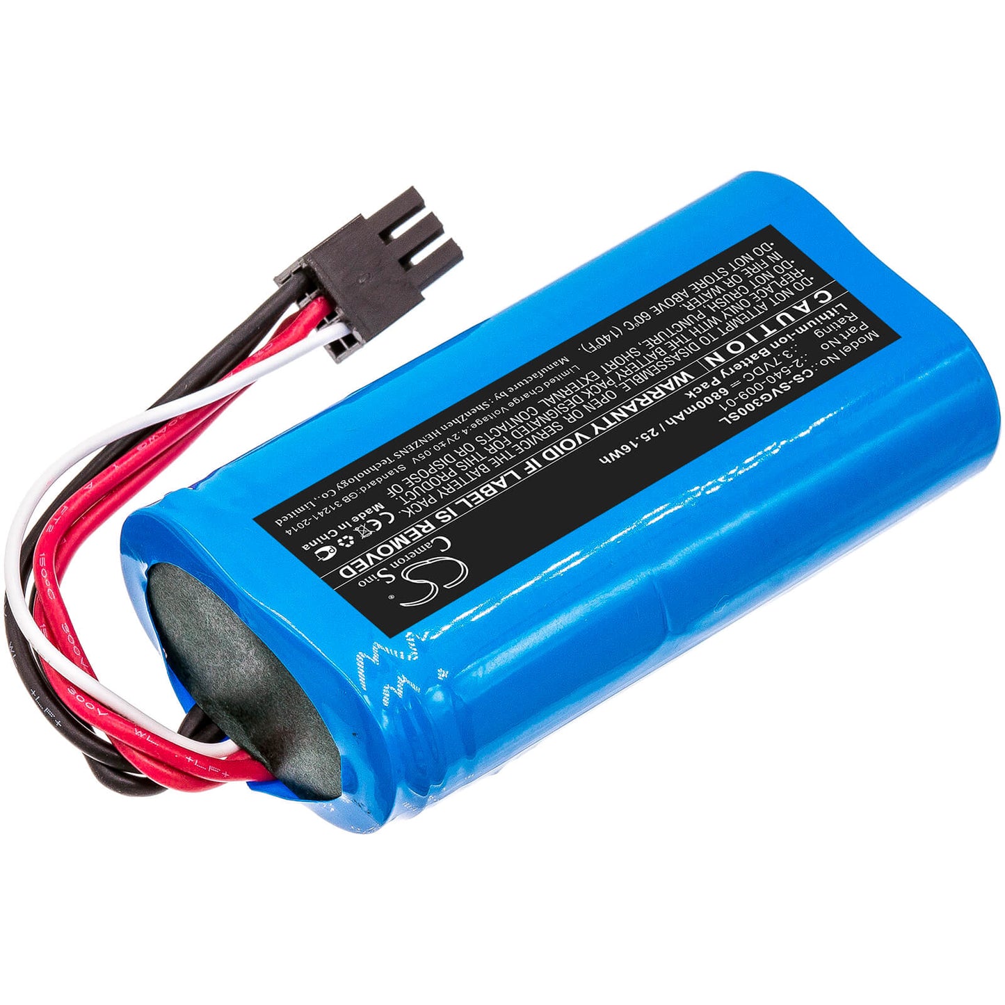 3.7V, 6800mAh, Li-ion Battery fits Soundcast, 21391-vgbt03a, Sud-vgbt03a, 25.16Wh