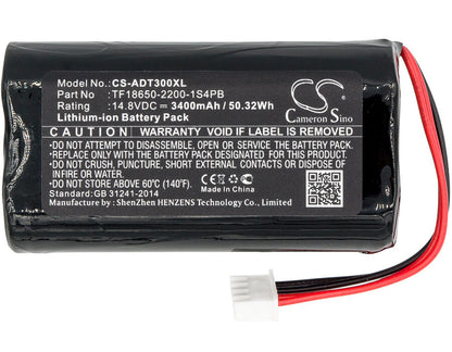 14.8V, 3400mAh, Li-ion Battery fits Audio Pro, Addon T10, Addon T3, 50.32Wh