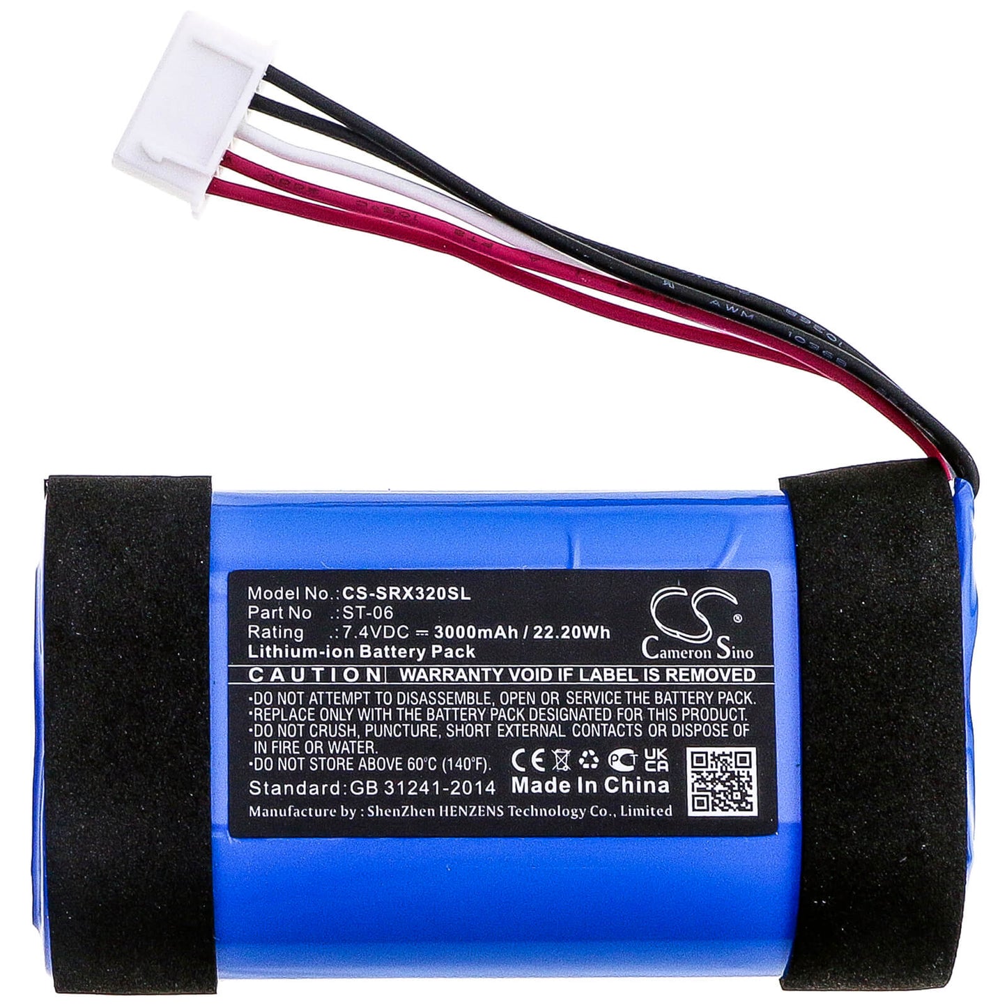 7.4V, 3000mAh, Li-ion Battery fits Sony, Srs-xb31, 22.2Wh
