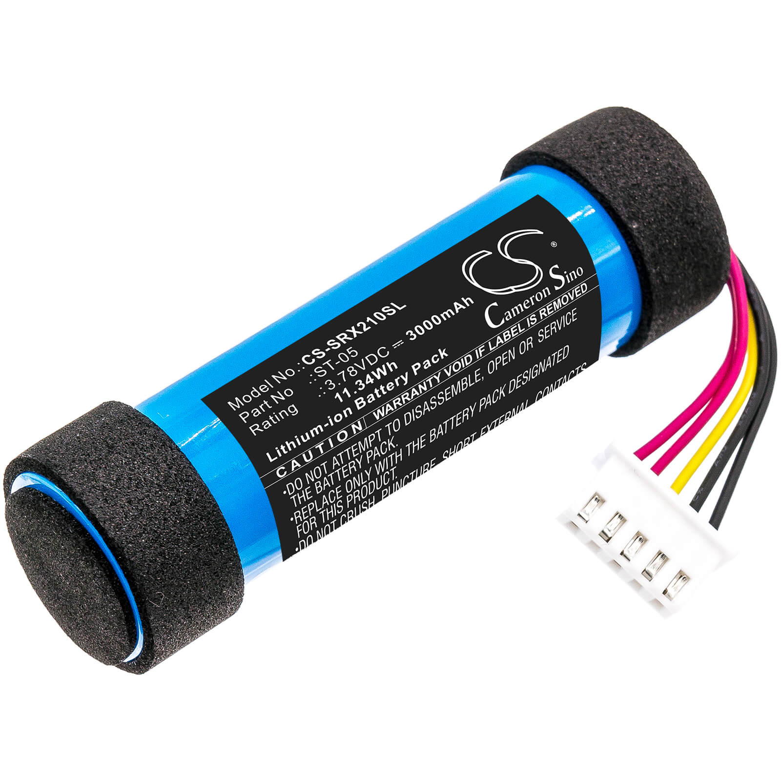 3.78V, 3000mAh, Li-ion Battery fits Sony, Srs-xb21, 11.34Wh