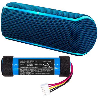 3.78V, 3000mAh, Li-ion Battery fits Sony, Srs-xb21, 11.34Wh