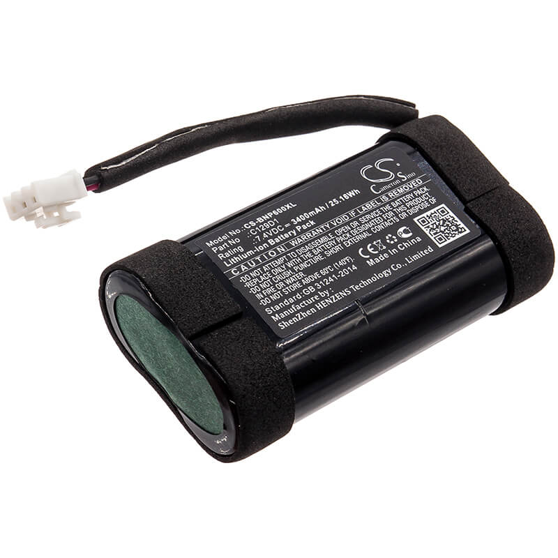 7.4V, 3400mAh, Li-ion Battery fits Bang & Olufsen, 11400, 1140026, 25.16Wh