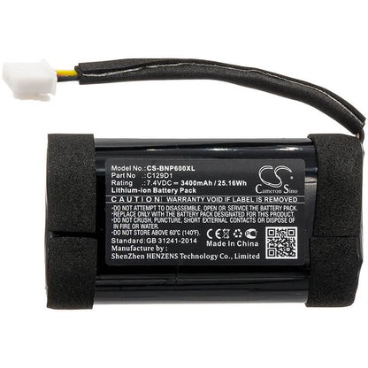 7.4V, 3400mAh, Li-ion Battery fits Bang & Olufsen, 11400, 1140026, 25.16Wh
