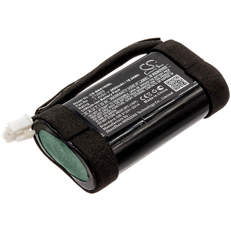 7.4V, 2600mAh, Li-ion Battery fits Bang & Olufsen, Beoplay A1, 19.24Wh