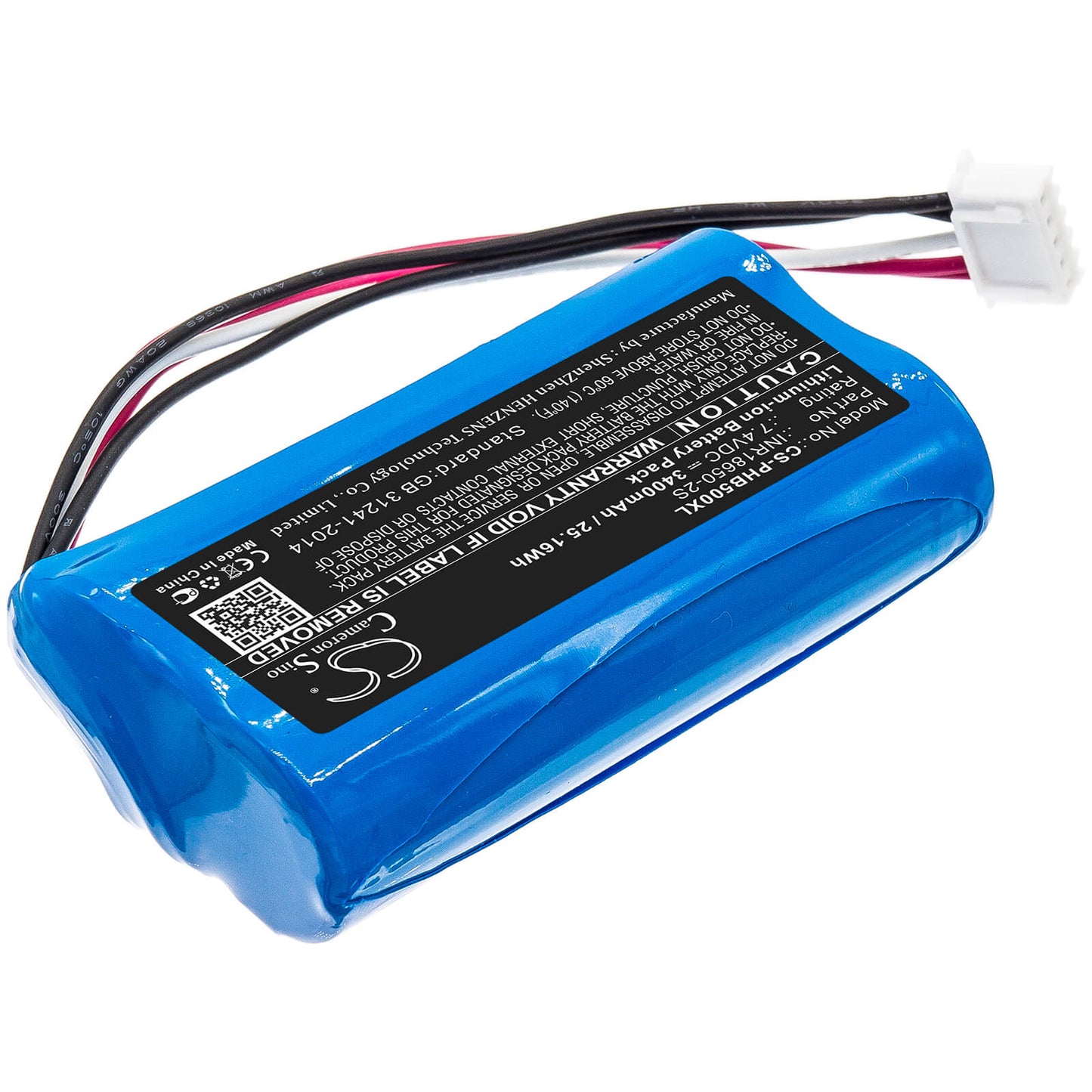 7.4V, 3400mAh, Li-ion Battery fits Philips, Sb500m, Sb500m/00, 25.16Wh