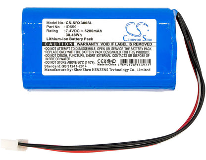 7.4V, 5200mAh, Li-ion Battery fits Sony, Srs-x30, Srs-xb3, 38.48Wh