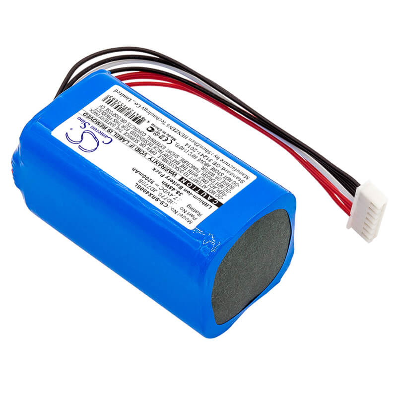 7.4V, 5200mAh, Li-ion Battery fits Sony, Srs-xb40, Srs-xb41, 38.48Wh
