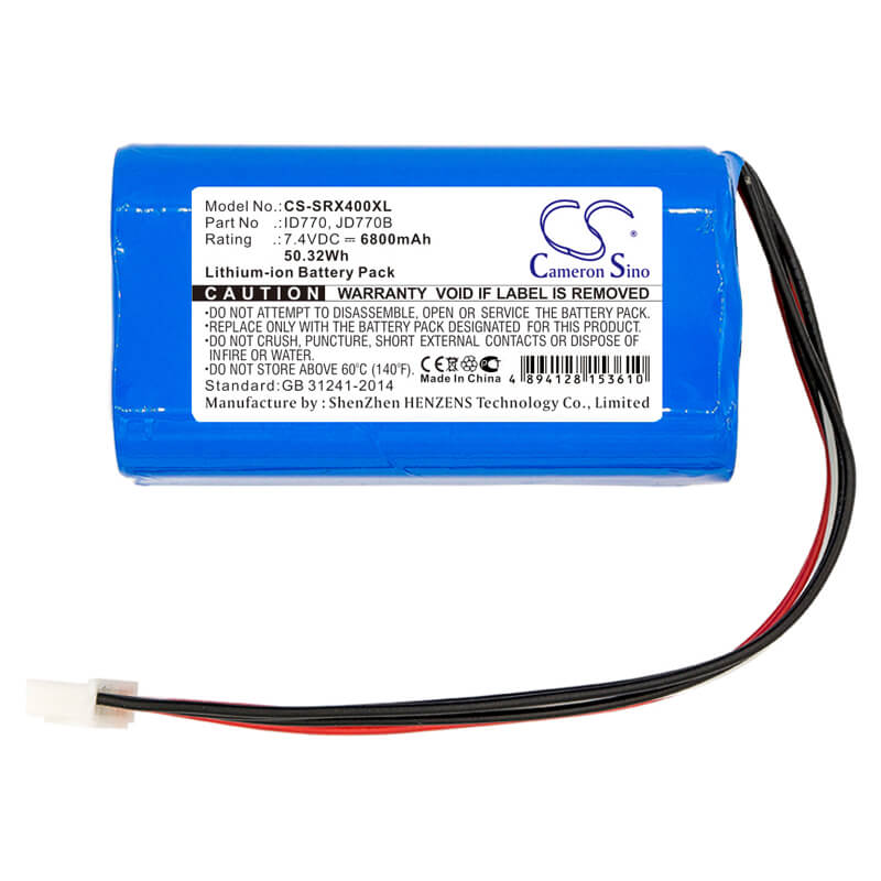 7.4V, 6800mAh, Li-ion Battery fits Sony, Srs-xb40, Srs-xb41, 50.32Wh