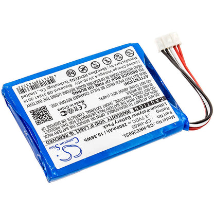 3.7V, 2800mAh, Li-Polymer Battery fits Harman/kardon, Esquire 2, 10.36Wh