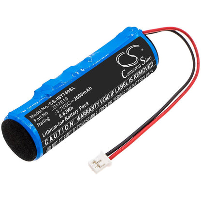3.7V, 2600mAh, Li-ion Battery fits Ihome, Ibt74, 9.62Wh