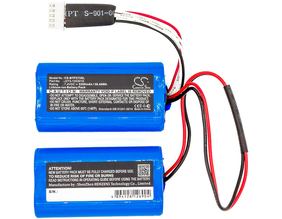 7.4V, 5200mAh, Li-ion Battery fits Beats, J273, Pill Xl, 38.48Wh