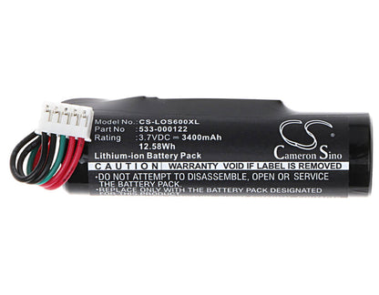 3.7V, 3400mAh, Li-ion Battery fits Logitech, Ue Roll, Ue Roll 2, 12.58Wh