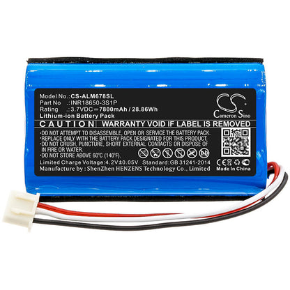3.7V, 7800mAh, Li-ion Battery fits Altec Lansing, Imw678, Imw678-blk, 28.86Wh